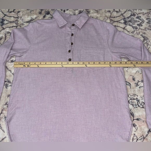 Marine Layer Purple Heather Josie Relaxed Popover Long Sleeve Size Medium - Picture 6 of 9
